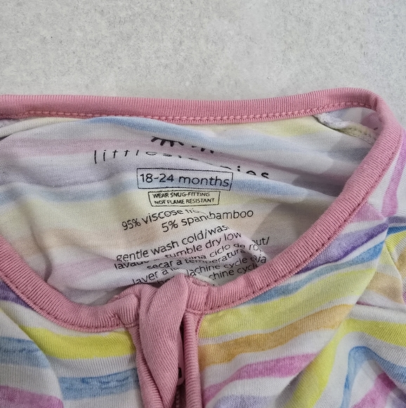 Little Sleepies Birthday & Stripes 18-24 mo zippies - Picture 3 of 5